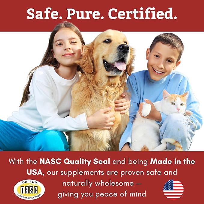 Wholistic Pet Organics - Hip and Joint Supplement for Dogs & Cats - Cat & Dog Joint Supplement - Green Lipped Mussels, Glucosamine, Chondroitin for Dogs & Cat Mobility Support - 1 Lb - 45 Scoops