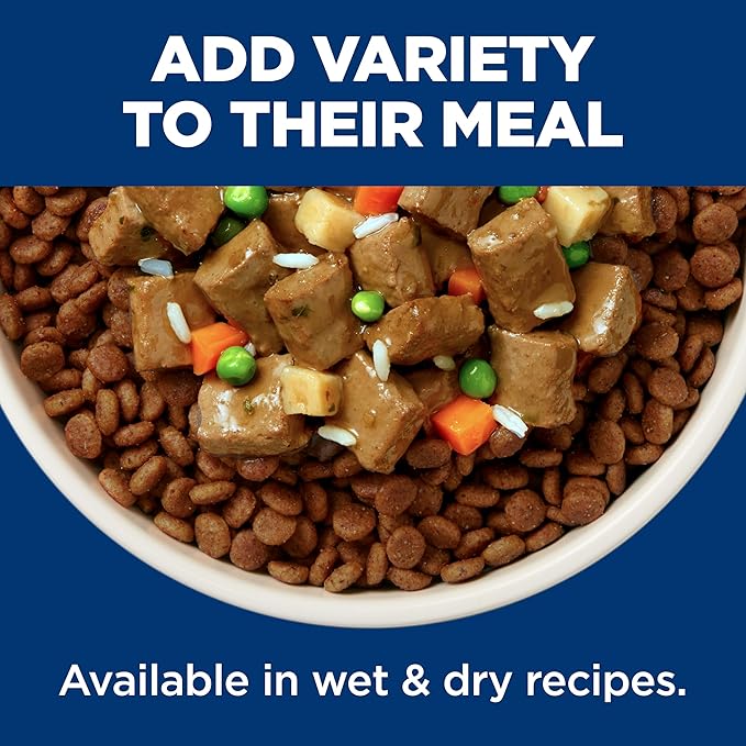 Hill's Science Diet Adult 7+, Senior Adult 7+ Premium Nutrition, Wet Dog Food, Beef & Vegetables Stew, 12.8 oz Can, Case of 12
