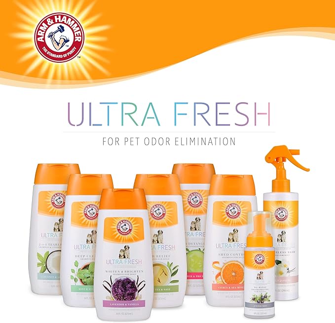 Arm & Hammer for Pets Ultra Fresh Waterless Bath Spray in White Jasmine Scent | Dry Dog Shampoo, Deodorizer