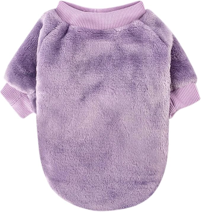 FabriCastle Dog Sweaters, 3-Pack Dog Clothes for Small Dogs Girl & Cats, Soft and Warm Pet Coats XXS - XXL, Winter Pet Jackets, Doggy Apparel Costumes, Puppy Outfits (Pink,Purple,Light Pink, Small)