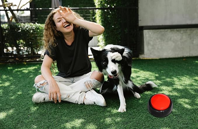 Recording Buttons Recordable Button 30 Second Voice Record Button Dog Buttons Talk for Pet Training Games Study Recording Important Things List.