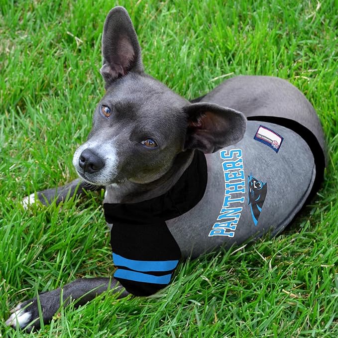 Pets First Carolina Panthers Hoodie for Dogs & Cats. NFL Football Licensed Dog Hoody Tee Shirt, Small. Sports Hoody T-Shirt for Pets. Licensed Sporty Dog Shirt (CAR-4044-SM)