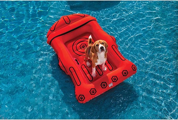 BigMouth Inc. Pool Float for Dogs, Durable Inflatable Vinyl Raft for Small to Medium Sized Dogs