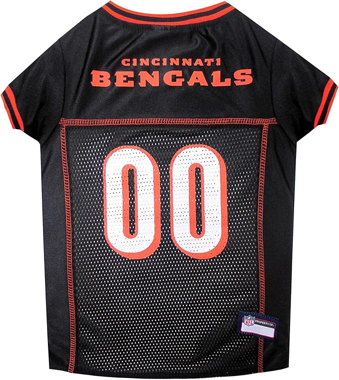 Pets First Cincinnati Bengals Dog Jersey, Size: X-Small. Best Football Jersey Costume for Dogs & Cats. Licensed Jersey Shirt.