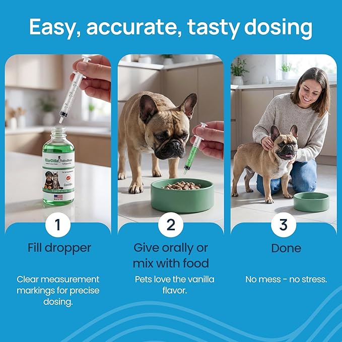 Toltrazuril 5.0% for Dogs and Cats – 120 mL / 4 oz Glass Bottle – Toltrazuril for Coccidia Treatment, Vanilla Flavor, Includes 3 mL Dropper | Oral Suspension Liquid & Easy Dose, Made in USA