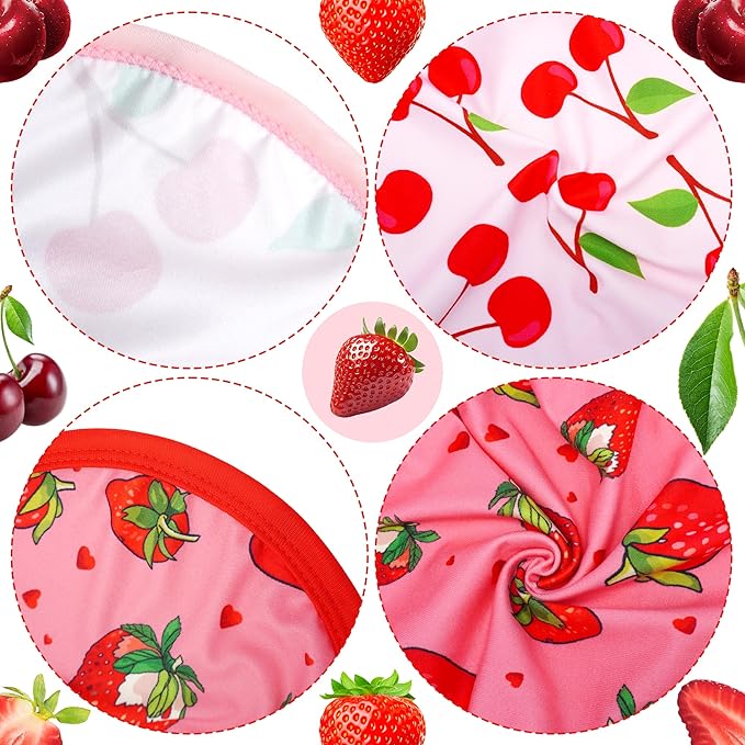 2pcs/Pack Dog Shirts Sleeveless for XXL Breed Dog Girl Pink Red Strawberry Cherry Print Puppy Clothes Vest Outfit Light Soft Breathable
