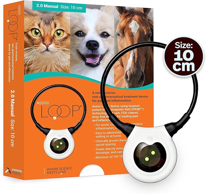 Assisi Loop 2.0 Manual tPEMF Device for Dogs, Cats, and Horses (10 cm)