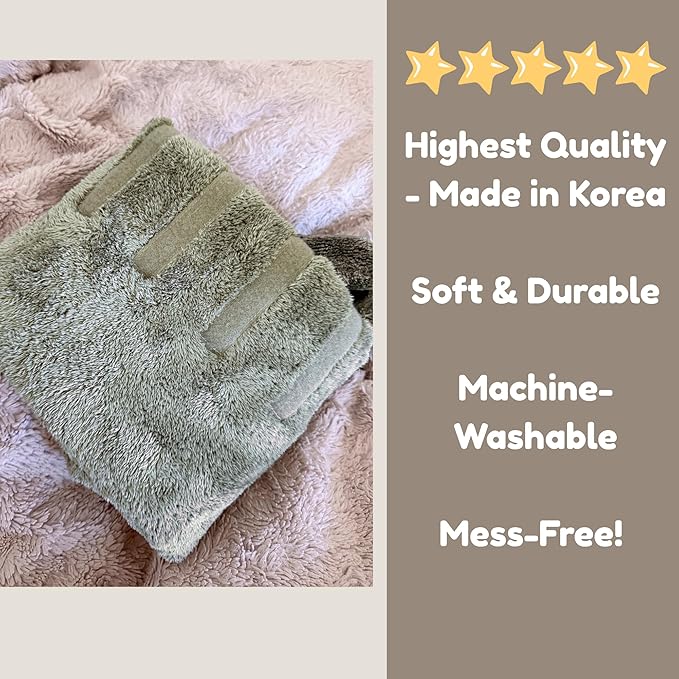 Derpy Chappy Premium Dog Towel Robe & Dog Bathrobe for Drying Dogs Made in Korea | Super Absorbent Quick & Adjustable Microfiber Bath Towel for Cats & Puppy Robes After Bath | Soft Warm Coat (Mint,L)