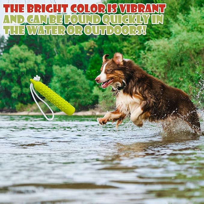 BINGPET Dog Float Bumper Toy,10.8 Inch Large Training Dummy Retrieving Bumpers Summer Pool Toy Tug Game for Large XL Dogs Retriever(Green)