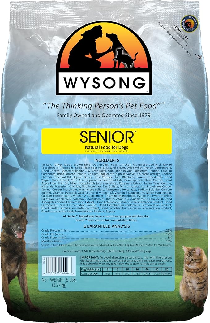 Wysong Senior Canine Formula - Dry Diet Senior Dog Food - 5 Pound Bag