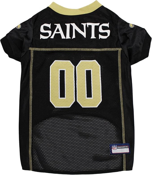 Pets First NFL New Orleans Saints Dog Jersey, Size X-Small, Football Shirt Costume for Pet, Dog Sports T-Shirt, NFL Team Clothing for Cats, Licensed Pet Apparel Available in 7 Sizes and 32 Teams