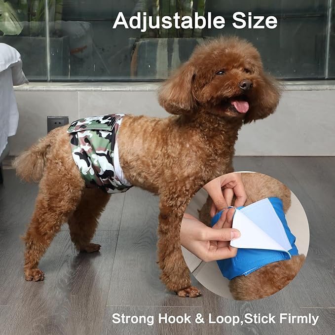 Reusable Dog Belly Bands for Male Dogs Diapers,5 Pack Premium Washable Dog Diapers Male Doggie Nappies Wrap,XL