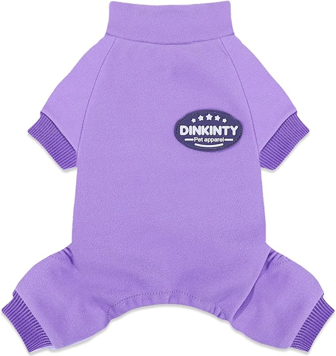 Puppy Sweaters for Small Dogs Girl Winter Warm Soft Yorkie Puppy Pjs Stretchy Jumpsuit Doggie Pet Clothes Outfits XXS~L (Purple, XX-Small)
