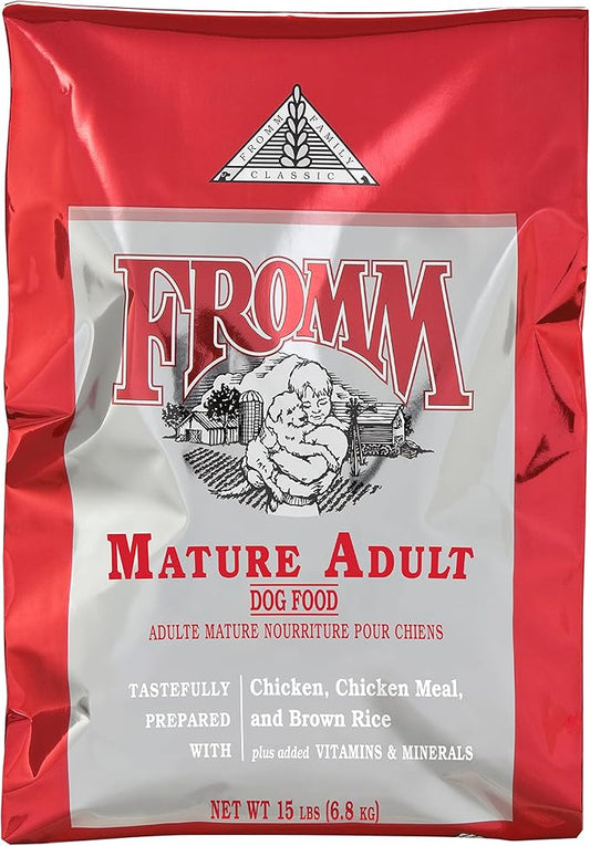 Fromm Classic Mature Adult Dog Food - Senior Dry Dog Food for Large, Medium, & Small Breeds - Chicken Recipe - 15 lb