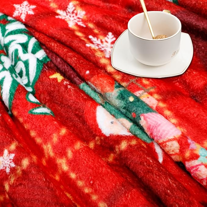 Easy-Going 80X102 inches Merry Christmas Chair Sofa Cover, Jacquard Velvet Couch Slipcover for 1 Cushion Couch, L Shape Sectional Covers for Dogs, Washable Sofa Blanket, Furniture Protector