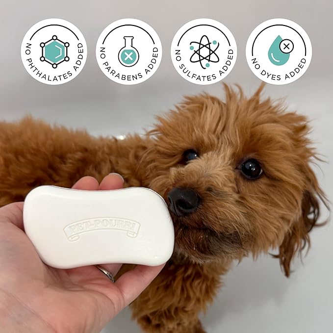 Poo-Pourri Deodorizing Shampoo Bar for Dogs & Cats– Moisturizing Skin & Coat Formula – Plant Based Ingredients – Vet Recommended – Paraben & Sulfate-Free No Harsh Chemicals – Bar Shampoo for Pet Odor