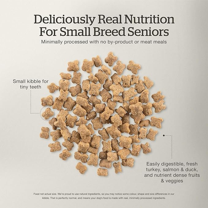 Now Fresh Grain-Free Small Breed Senior Dry Dog Food with Turkey, Salmon & Duck, Premium Kibble with Real Poultry & Fish, Chicken-Free, Added Glucosamine & Chondroitin for Healthy Joints, 6 lb Bag