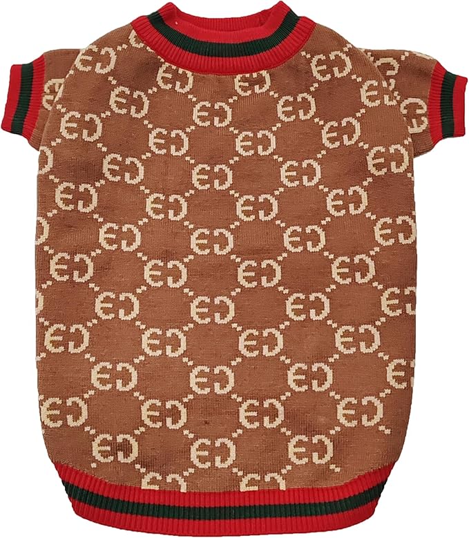 Luxury Dog Sweater – Soft Knit Designer Pet Outfit for Small Dogs & Puppies, XS–L, Stylish Warm Clothing for Yorkies, Chihuahuas, Dachshunds, Maltese, French Bulldog