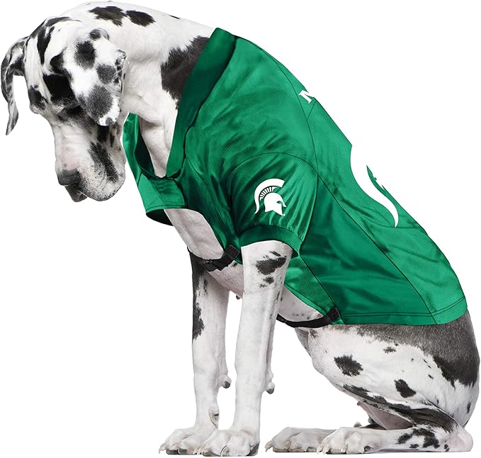 Littlearth NCAA Michigan State Spartans Stretch Pet Jersey, Team Color, Big Dog