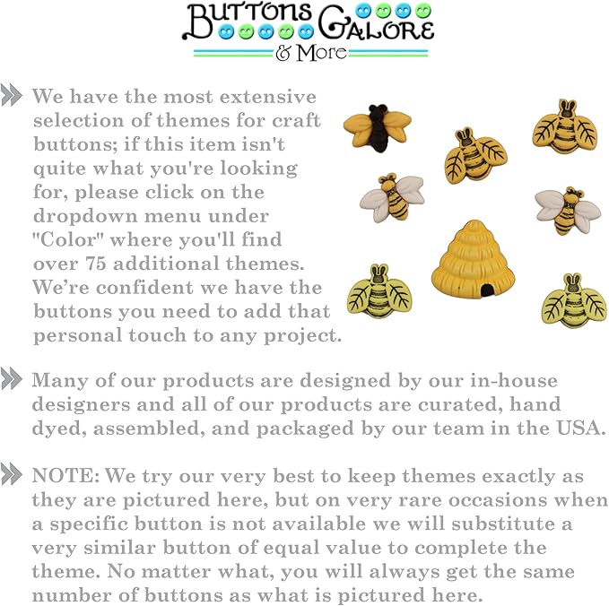 Buttons Galore and More Collection of Novelty Buttons and Embellishments Based on A Variety of Themes, Holidays, and Seasons for DIY Crafts, Scrapbooking, Sewing, Cardmaking and Other Projects