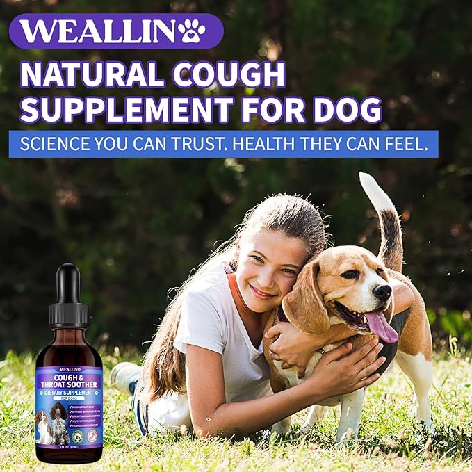 Dog Cough Treatment Support for Dogs - Dog Cough Care Natural Solution for Cough Natural Dog Cough Supplement Herbal Drops Support for All Breeds - 60 ml/2 Fl Oz