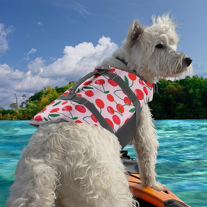 Doglay Dog Life Jacket, Dog Life Vest for Swimming Boating, Adjustable Puppy Life Jacket with Reflective Stripes, Superior Buoyancy Pet Swimming Vest for Small Medium and Large Dogs