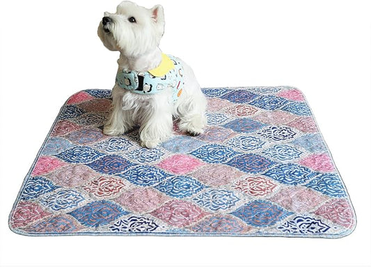 Washable Dog Pads, 2 Pack Reusable Puppy Training Pads Super Absorbent Waterproof Dog Training Pads Non Slip Potty Pads Sanitary Pads Cat Litter Pads (18*24inch(2pieces))