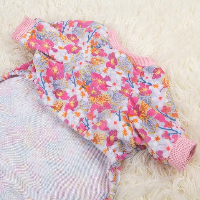 CuteBone Soft & Stretchy Dog Pajamas - Cozy Pet Jammies Breathable Jumpsuit for Small Dogs - All-Season Comfy Outfit Easy-On Pullover Design - Keeps Pets Warm & Comfortable P89S