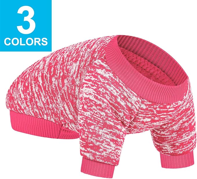 3 Pack Dog Sweater, Dog Sweaters for Small Dogs, Warm Soft Pet Clothes for Puppy, Medium Large Cat, Dogs Girl or Boy, Dog Shirt for Winter Christmas (Pink+Purple+HotPink, XX-Large)