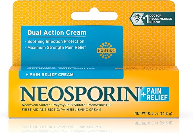 Neosporin + Pain Relief Dual Action Cream, .5 Oz