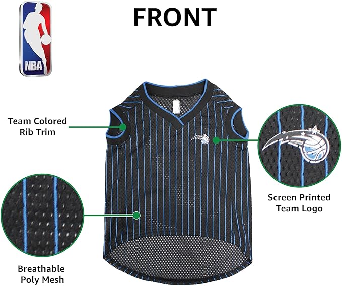 Pets First NBA ORLANDO MAGIC DOG Jersey, Medium - Tank Top Basketball Pet Jersey