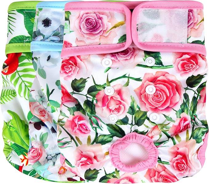 wegreeco Washable Female Dog Diapers (Pack of 3)