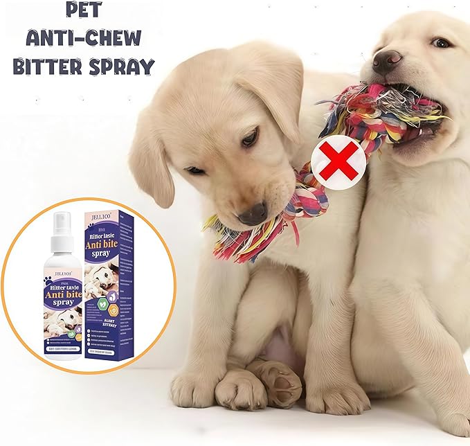 Bitter Apple Spray for Dogs,No Chew Spray for Dogs,Bitter Spray for Dogs to Stop Chewing,Effective Furniture Protection, Prevents Wound Licking for Dogs and Cats, Non-Toxic, Alcohol-Free