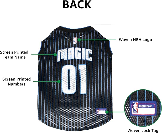 Pets First NBA ORLANDO MAGIC DOG Jersey, Small - Tank Top Basketball Pet Jersey