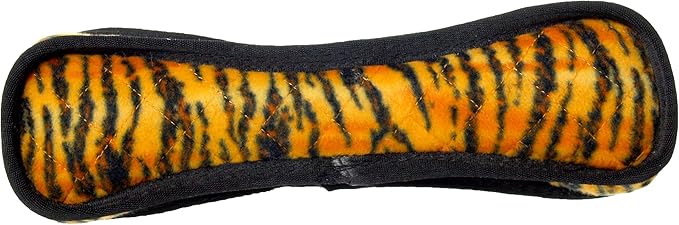 TUFFY - World's Tuffest Soft Dog Toy - MEGA - Squeakers - Multiple Layers. Made Durable, Strong & Tough. Interactive Play (Tug, Toss & Fetch). Machine Washable & Floats (Bone Tiger, Large 2 Pack)