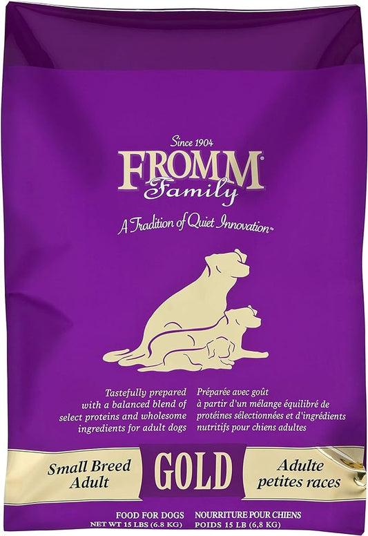 Fromm Small Breed Adult Gold Premium Dry Dog Food - Dry Adult Dog Food for Small Breeds - Chicken Recipe - 15 lb