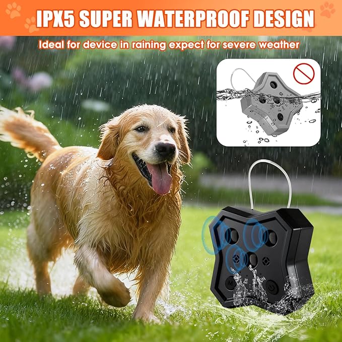 Anti Barking Device for Dogs: Ultrasonic Dog Bark Deterrent Devices with 3 Training Modes 50 FT | Dog Barking Silencer Bark Box for Indoor Outdoor | Stop Barking Control Device for Dogs (Black)