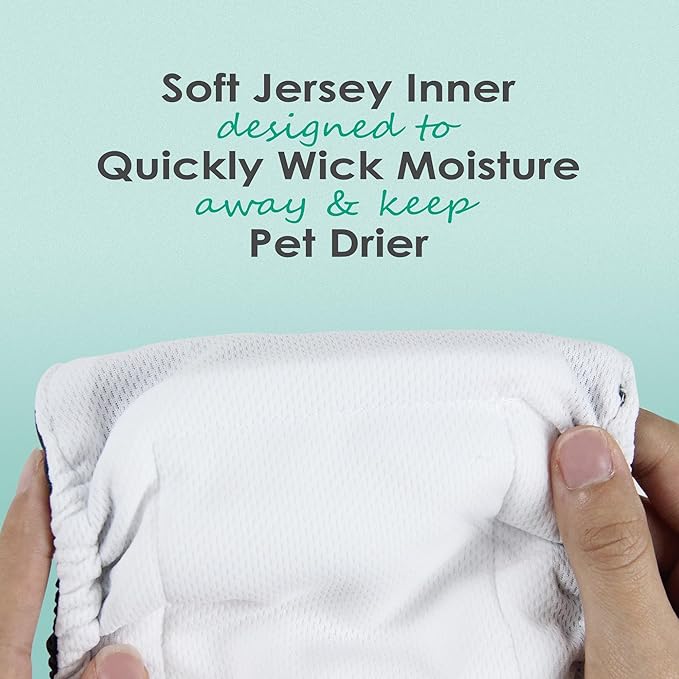 wegreeco Washable Male Dog Belly Band (Stylish Pattern)- Pack of 3 - Male Dog Belly Wrap, Dog Diapers Male (Marine Horse, Small)