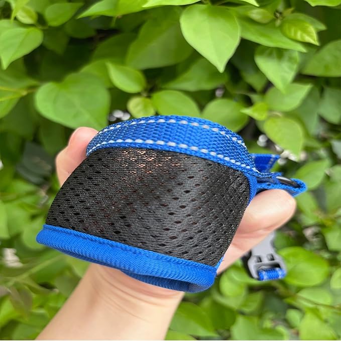 New 2025 Dog Muzzle for Small Dogs, Soft Material with Reflective & Adjustable Strap, Breathable Mouth Guard for Biting Chewing Grooming, Allow Panting Drinking, Prevent Biting (Blue, XL Size)