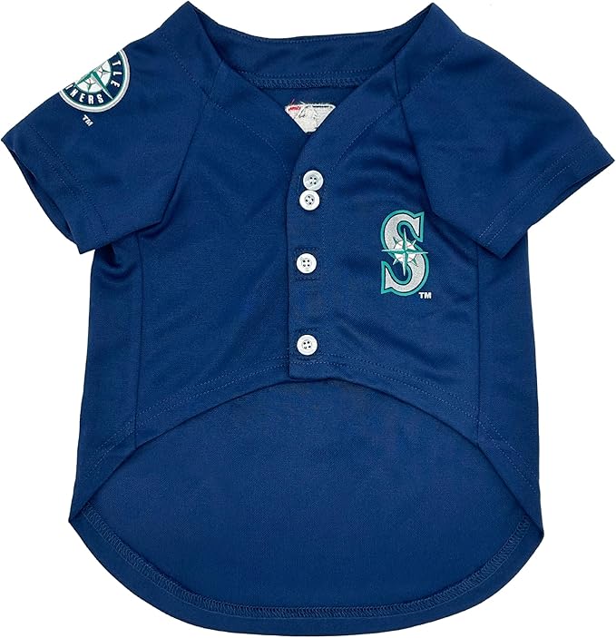MLBPA Dog Jersey - Julio Rodrguez, J-Rod #44 - Seattle Mariners Mesh Cat Jersey, Small