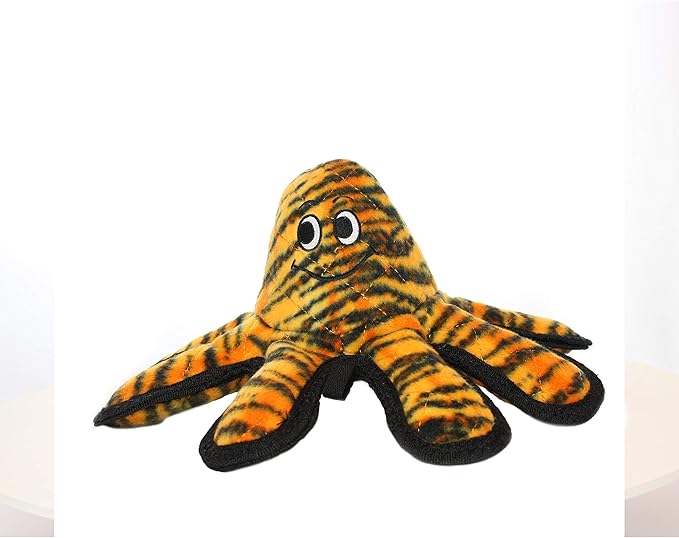 TUFFY - World's Tuffest Soft Dog Toy - MEGA -Multiple Layers. Made Durable, Strong & Tough. Interactive Play (Tug, Toss & Fetch). Machine Washable & Floats (Octopus, Small 2 Pack)