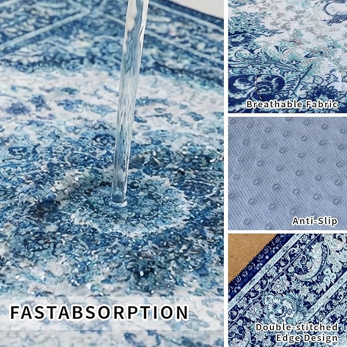 Washable Pee Pads for Dogs, Reusable Puppy Potty Training Pads, Ultra-Absorbent Thick Waterproof Leak-Proof Non-Slip Pads & Mat for Crate, Playpen, Floor, Whelping & Housebreaking , 2 Pack 48"x72"