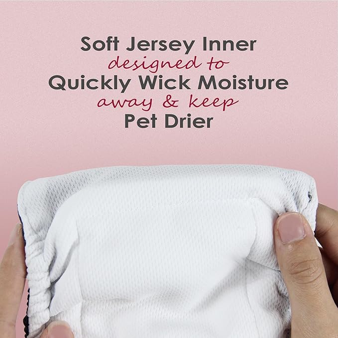 wegreeco Washable Male Dog Belly Band (Stylish Pattern)- Pack of 3 - Washable Male Dog Belly Wrap, Dog Diapers Male (Burgundy, Black, Jade, X-Small)