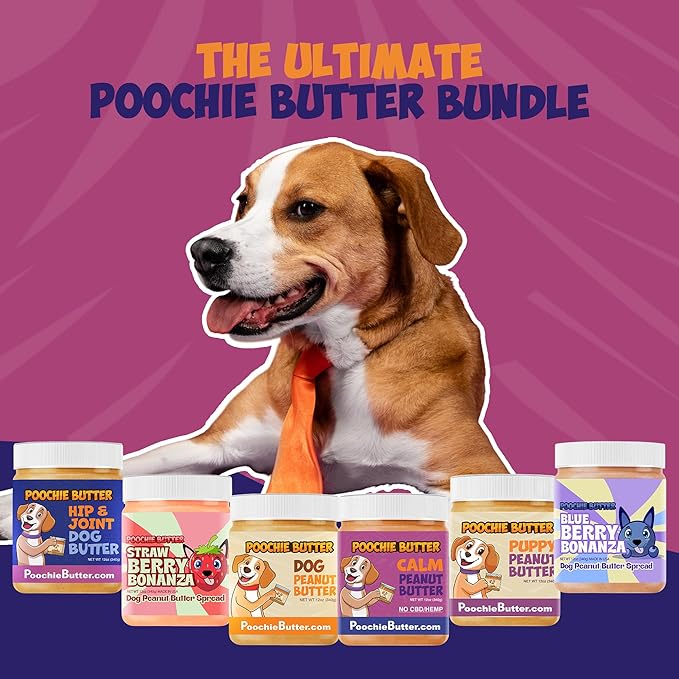 Calming Dog Peanut Butter - Made in USA, Creamy Spread for Lick Mats & Food Toppers - Dry-Roasted Peanuts Non-GMO No Sugar Added Dog Treats | 12 oz (Pack of 2)