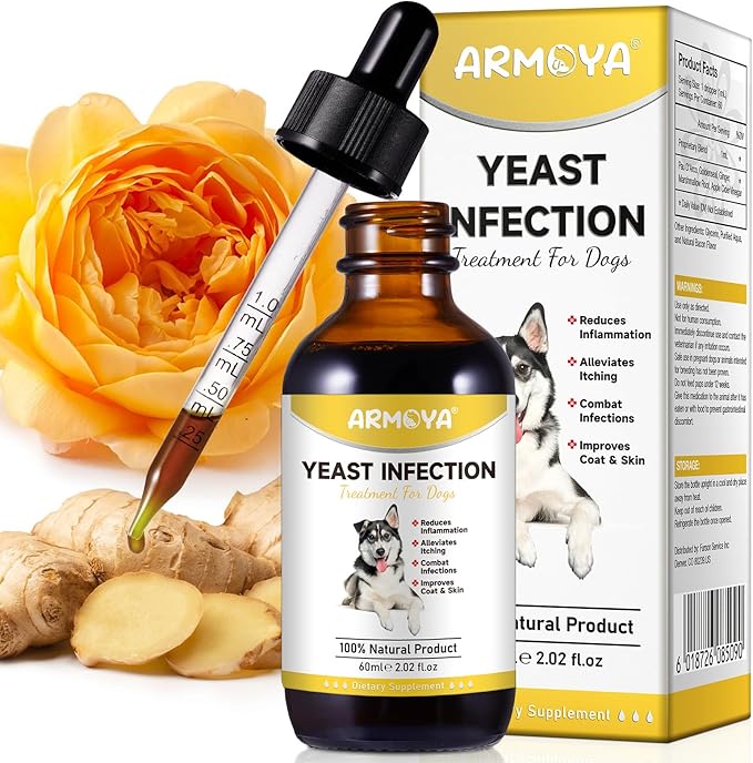 Natural Yeast Infection Treatment for Dogs - Helps to Support Itch Relief - Inflammation Relief & More - Dog Yeast Infection Treatment - Dog Ear Infection Treatment - Dog Allergy | 2 Oz