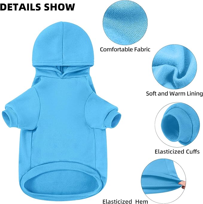 GreenJoy Dog Sweater Dog Hoodie Cold Weather Coat Hooded Sweatshirt for Puppies,Cats, Small Medium Large Dogs (Blue(It's My Birthday), XX-Large)