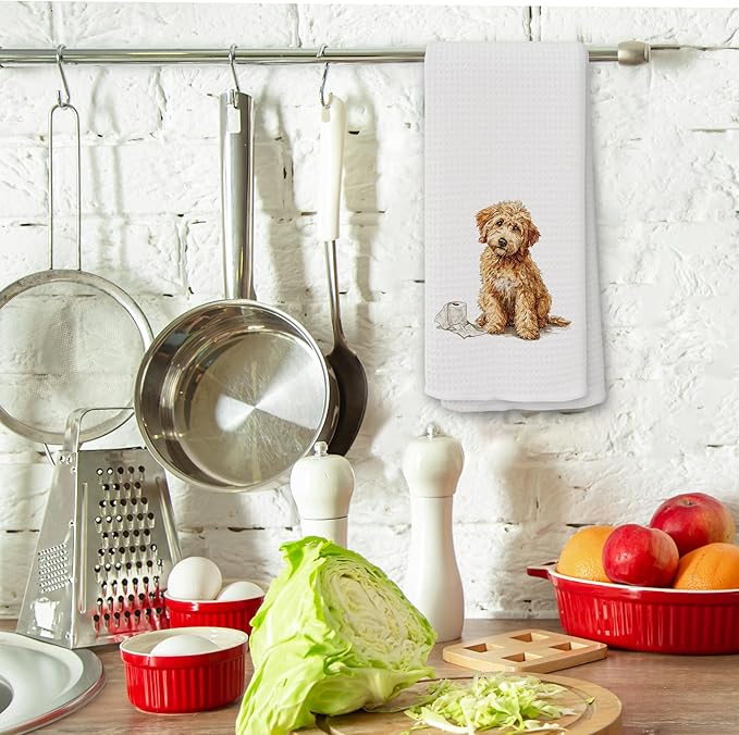 Funny Goldendoodle Gifts Bathroom Hand Towels, Dog Bathroom Decor, Gifts for Goldendoodle Lovers Dish Tea Towels, Kids Bath Room Washroom Toilet Decorative Hand Towel 16x24 Inch