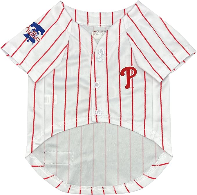 MLBPA - Trea Turner, Trea Vance Turner #7 Pet Jersey - MLB Philadelphia Phillies Mesh, Small