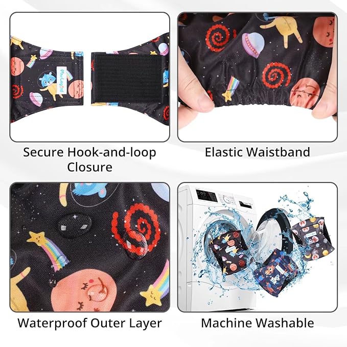 Paw Legend Washable Dogs Diapers Male Dog Belly Bands for Male Dogs Diapers Reusable Puppy & Doggie Diapers Male (3 Pack, X-Large)