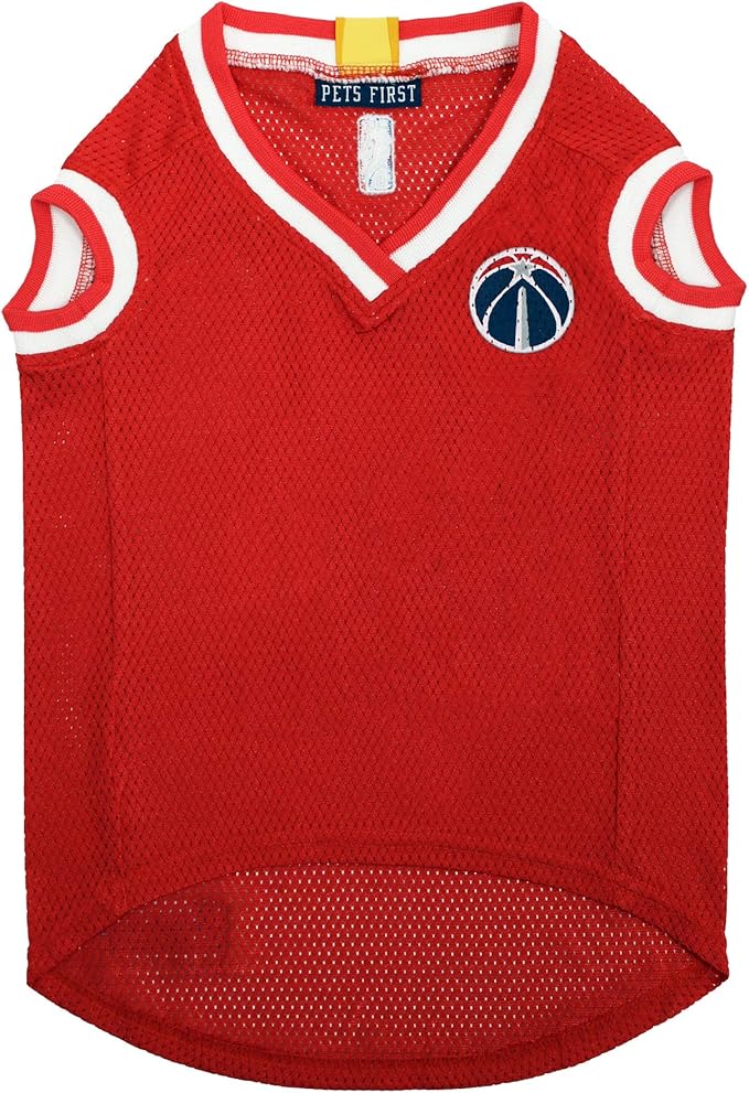 Pets First NBA WASHINGTON WIZARDS DOG Jersey, Medium - Tank Top Basketball Pet Jersey